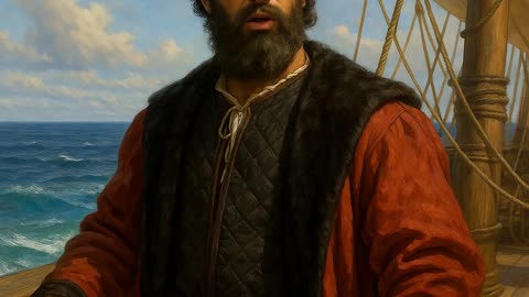 Vasco da Gama tells his story of being the first to sail around the Cape of Good Hope and reach Indi