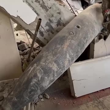 This is the size of one of the unexploded rockets that Israel dropped on Gazans’ homes