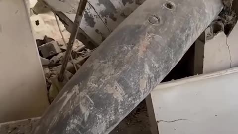This is the size of one of the unexploded rockets that Israel dropped on Gazans’ homes