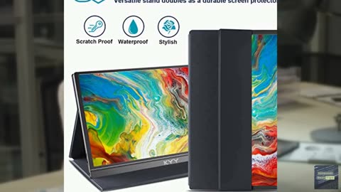 KYY Portable Monitor 15.6inch 1080P FHD USB-C, HDMI Computer Display HDR IPS Gam