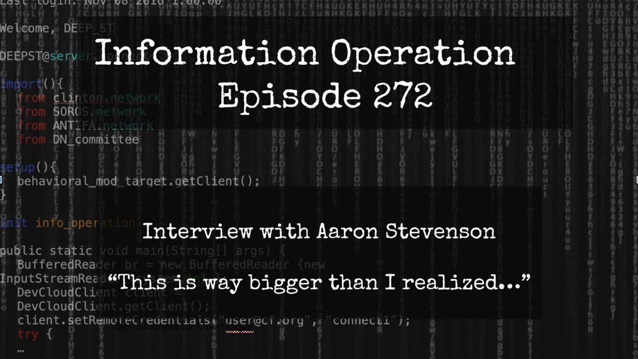 IO Episode 272 - Aaron Stevenson - DHS Child Trafficking Whistleblower 3/20/25