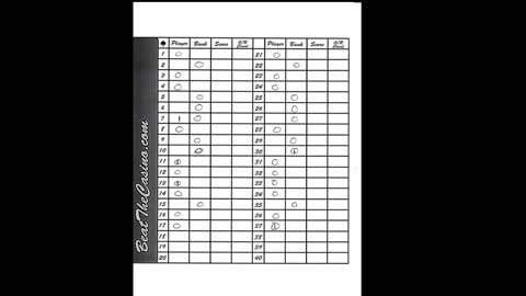 Episode 15 Switch Strategy Baccarat Shoe Example BeatTheCasino.com