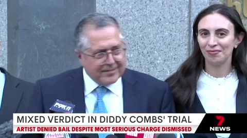 Hip-hop mogul [Diddy]convicted of prostitution charges ｜ 7NEWS Australia