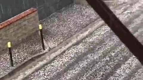 Powerful Hailstorm Covered The Streets Of Giugliano, Italy (03/26/2025)