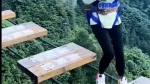 High Altitude Tightrope Walk! 😬