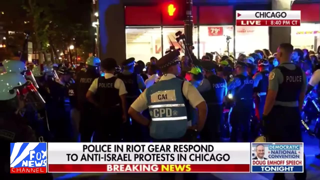 AUGUST 20 2024 Confrontation breaks out outside the DNC