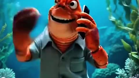 Cute Cate Ai Video With crabs and Shrimps #ai #cat #cute #funny #animals #funnycats #funnycats #see
