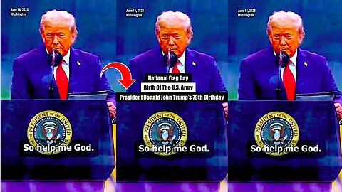 President Donald Trump || Leads Army Enlistment Ceremony At 250th Birthday Parade !!