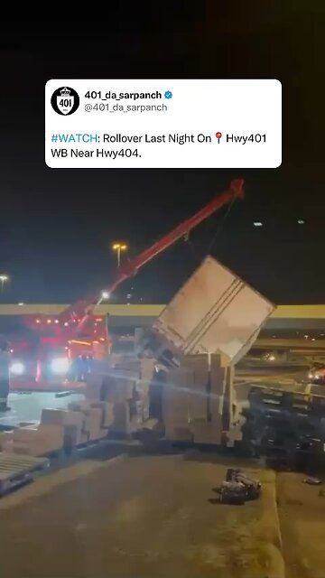 Truck Rollover In Toronto