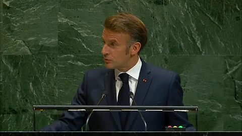 French President Emmanuel Macron Urges Gaza Peace, Two-State Solution in UNGA Speech - September 23, 2025