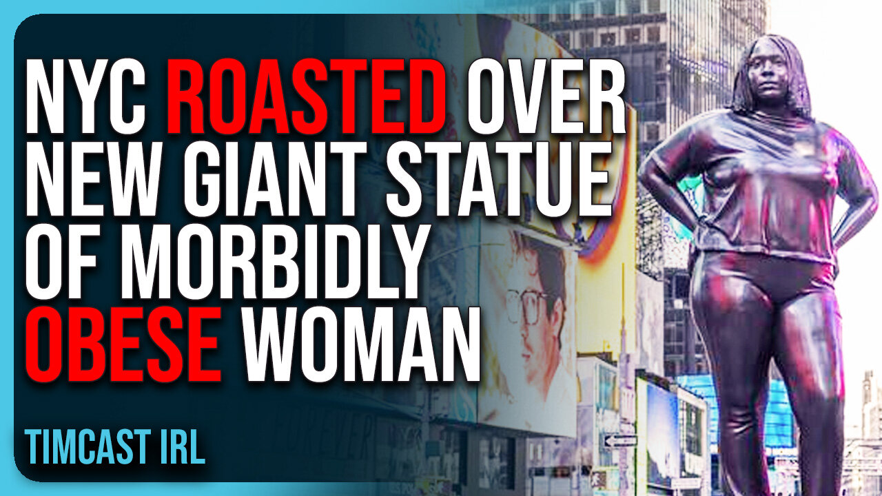 NYC ROASTED Over New Giant Statue of MORBIDLY OBESE Woman