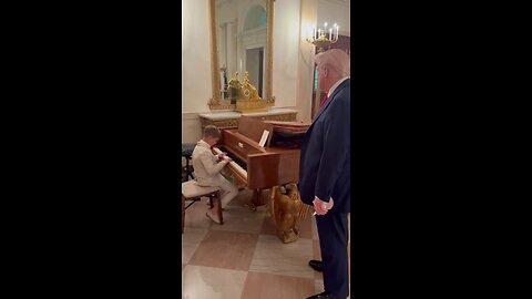 Theo debuting his first original composition for Grandpa last night at The White House 🥰