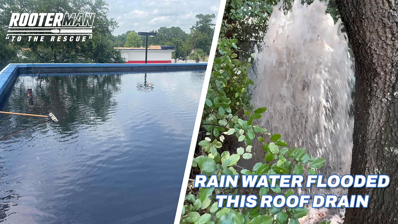 Hydro Jetting a Clogged Roof Drain | Standing Water Cleared Fast