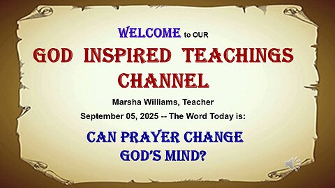 Can Prayer Change God's Mind?