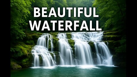 Relaxing Waterfall Sounds for Stress Relief | Nature Background Music for Sleep, Study, Meditation