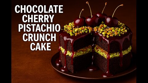 Chocolate Cherry Pistachio Crunch Cake – FlavorVille Epic Creation