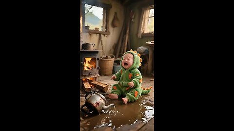 The kind little golden retriever went through a lot of hardships to send the injured baby to the h