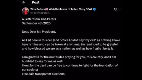 A Letter From Tina Peters - FREE TINA PETERS
