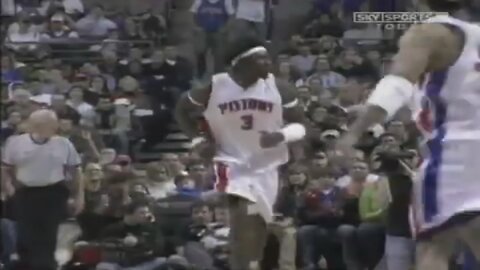 Ben Wallace 13 Pts 21 Rebounds Vs. Sonics, 2005-06.
