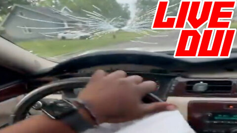Drunk Driver Continues to Drive & Live Stream After He Crashes