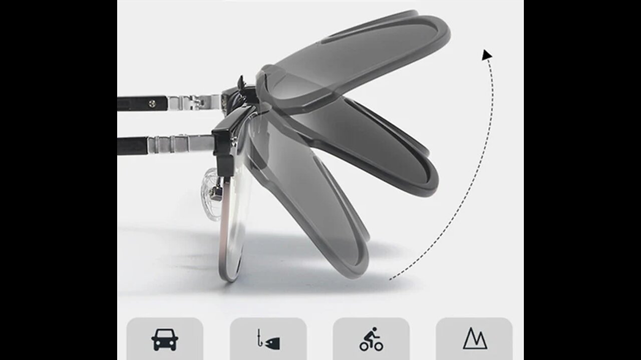 Integrated Nearsightedness Glasses Clip-On For Day And Night