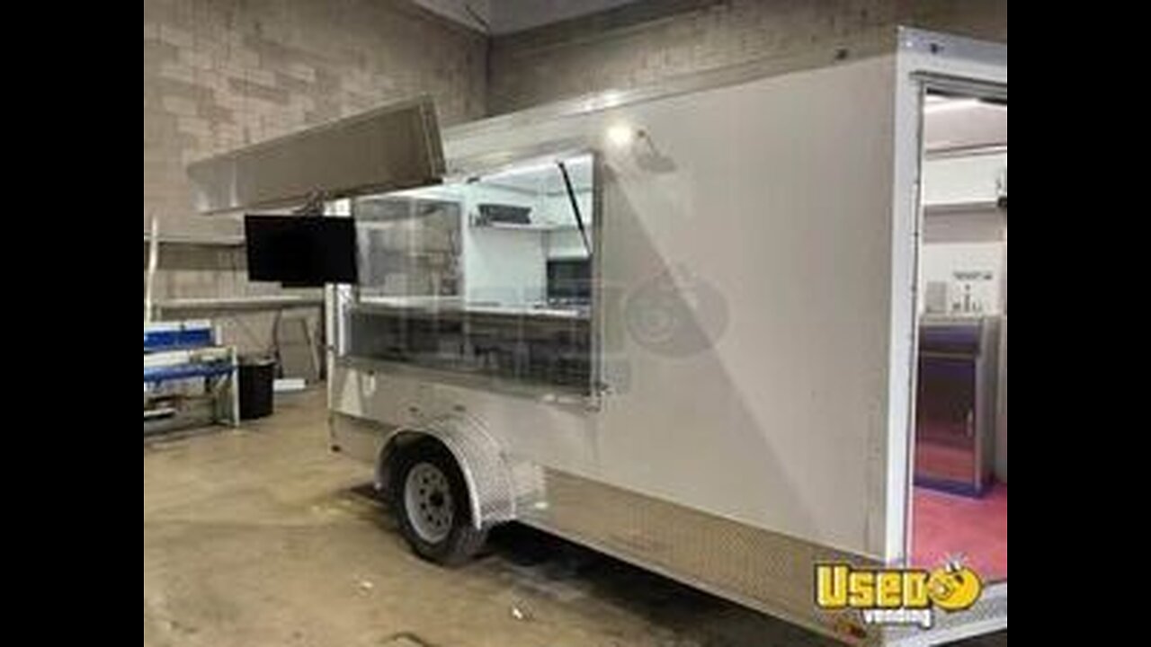 Like New 2021 7' x 12' Food Concession Trailer | Mobile Vending Unit for Sale in Florida!