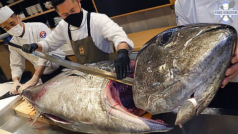 WOW! 110KG Raw Tuna Dismantling Show by Korea's Top Tech Chef