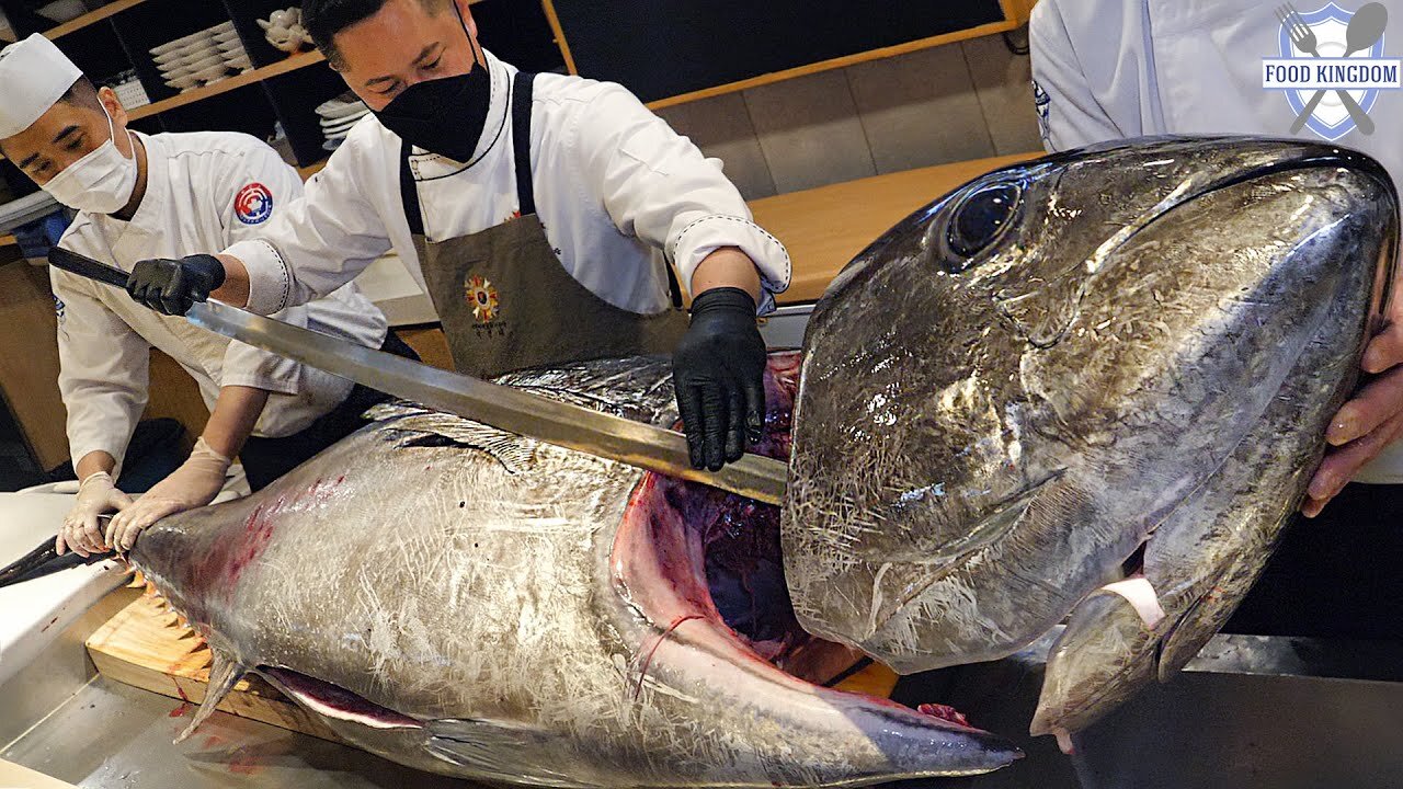 WOW! 110KG Raw Tuna Dismantling Show by Korea's Top Tech Chef