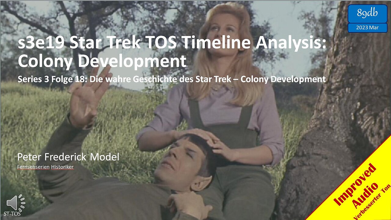 s3e19 Star Trek TOS Timeline Analysis: Colony Development