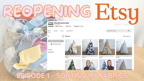 Reopening My Etsy Shop 🇬🇧 | Sorting Fabric Offcuts for My Sustainable Small Business (Episode 1)