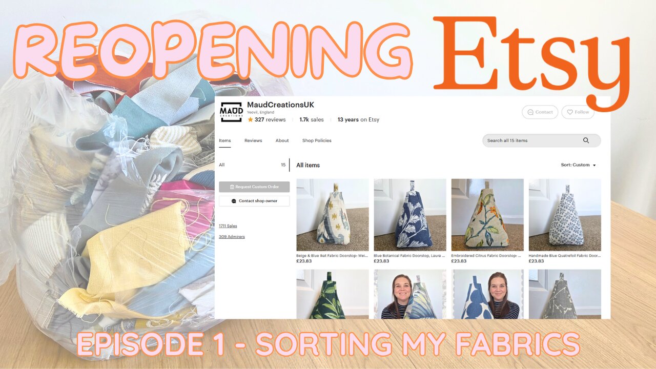 Reopening My Etsy Shop 🇬🇧 | Sorting Fabric Offcuts for My Sustainable Small Business (Episode 1)
