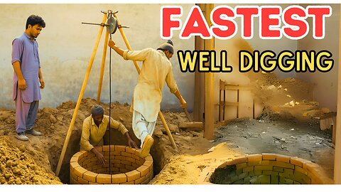 Fastest Well Digging 40FT Deep Inside Home | Pakistani Labor Skills