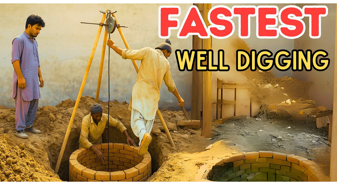 Fastest Well Digging 40FT Deep Inside Home | Pakistani Labor Skills
