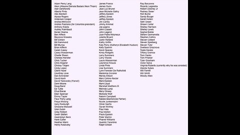 Epstein list.