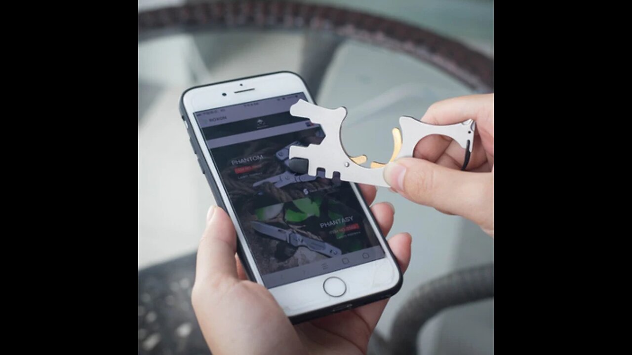 13-in-1 Multi-function Tool, with Key Ring, Bottle Opener, Wrench & More, for Reducing Contact