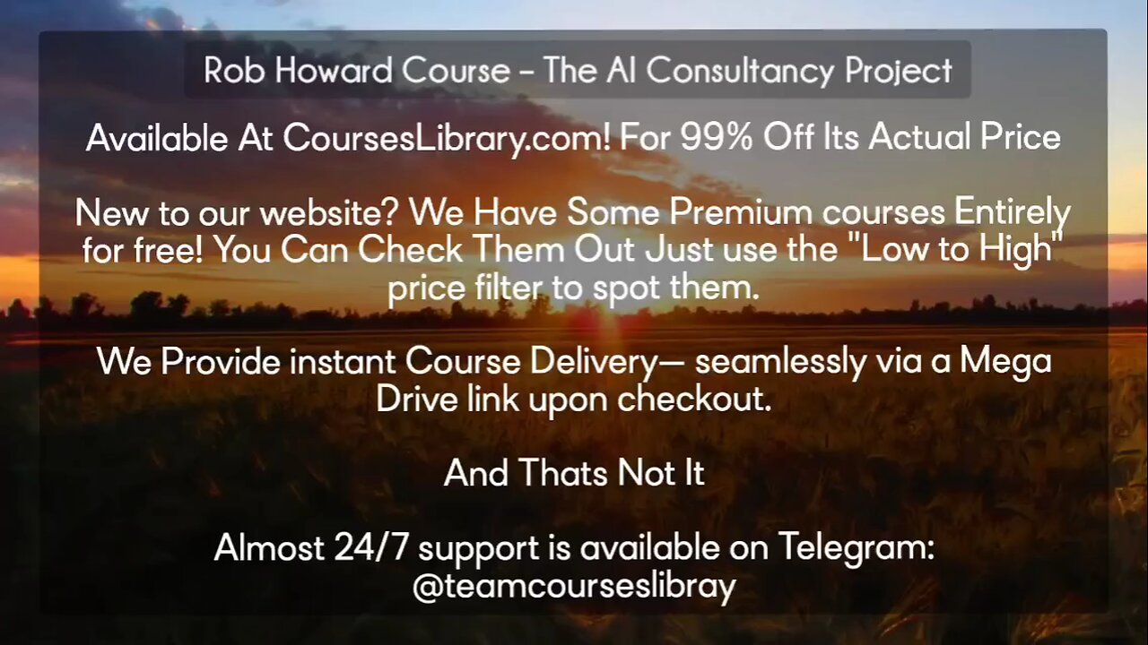 (courseslibrary.com)Rob Howard Course – The AI Consultancy Project
