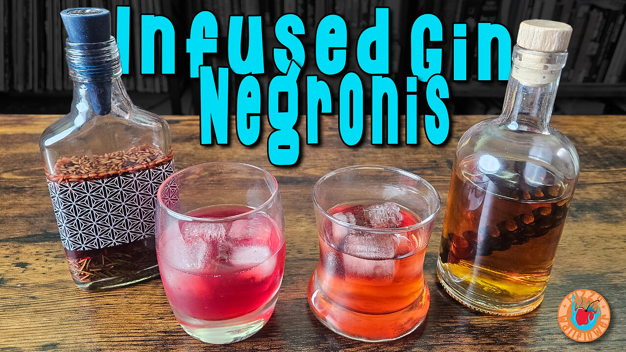 Testing gin infusion kits and seeing how they taste in a standard negroni.