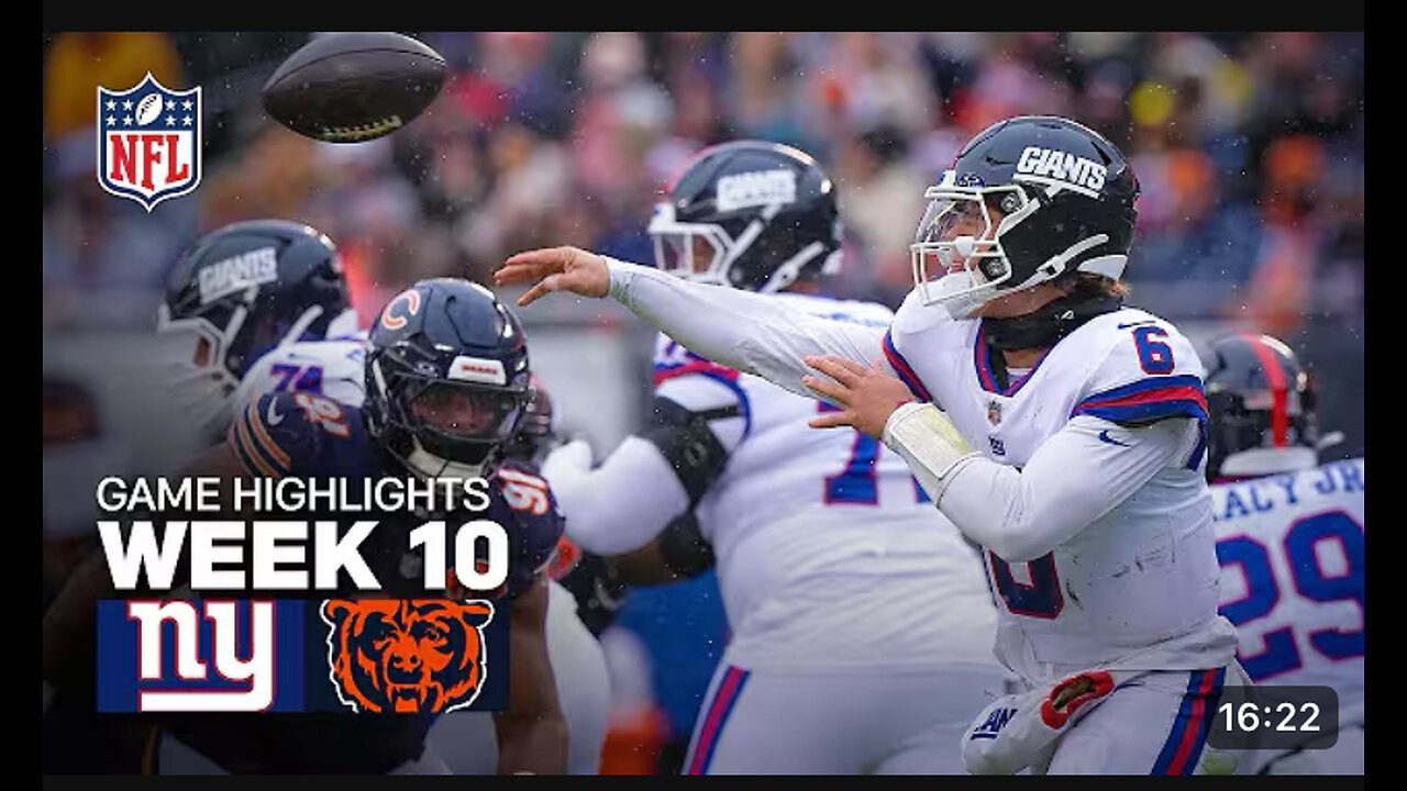 New York Giants vs Chicago Bears week 10 highlights