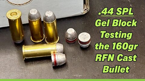 .44spl Ballistic Gel Testing the Cast 160gr RFN from Matt’s Bullets.