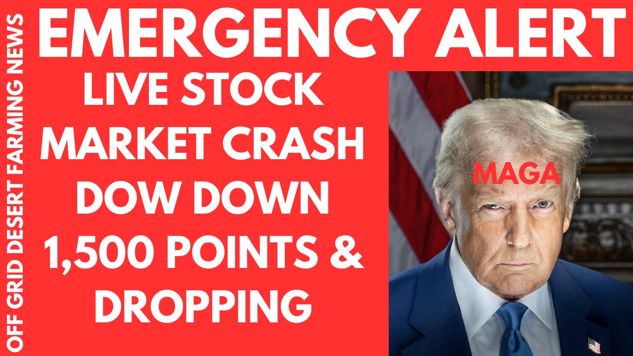 EMERGENCY ALERT !! LIVE STOCK MARKET CRASH ! DOW JONES DOWN 1,500 POINTS & DROPPING !!