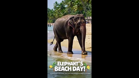 Elephant Enjoys a Peaceful Day at the Beach in Sri Lanka 🌴 | Realistic Animal Adventure