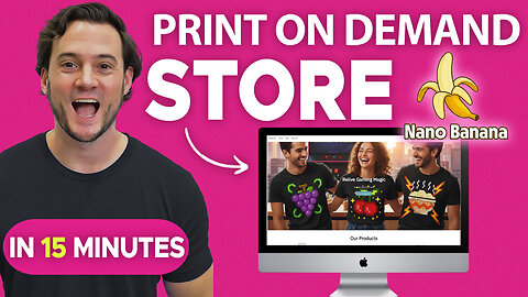 Launching a Print on Demand Store in 15min w/ Google Nano Banana AI🍌