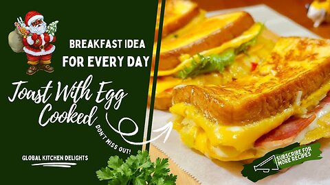 Breakfast idea for every day: Toast with egg cooked in 5 minutes in a pan!