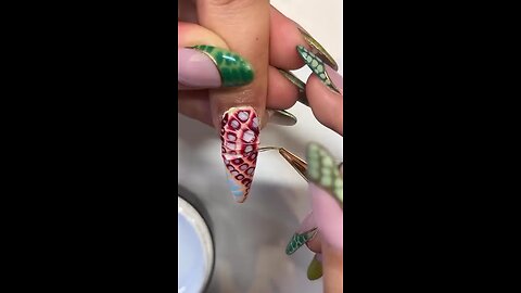 💅 Butterfly Wings & Snake Skin Nail Art | Luxury Long Nails Design ✨