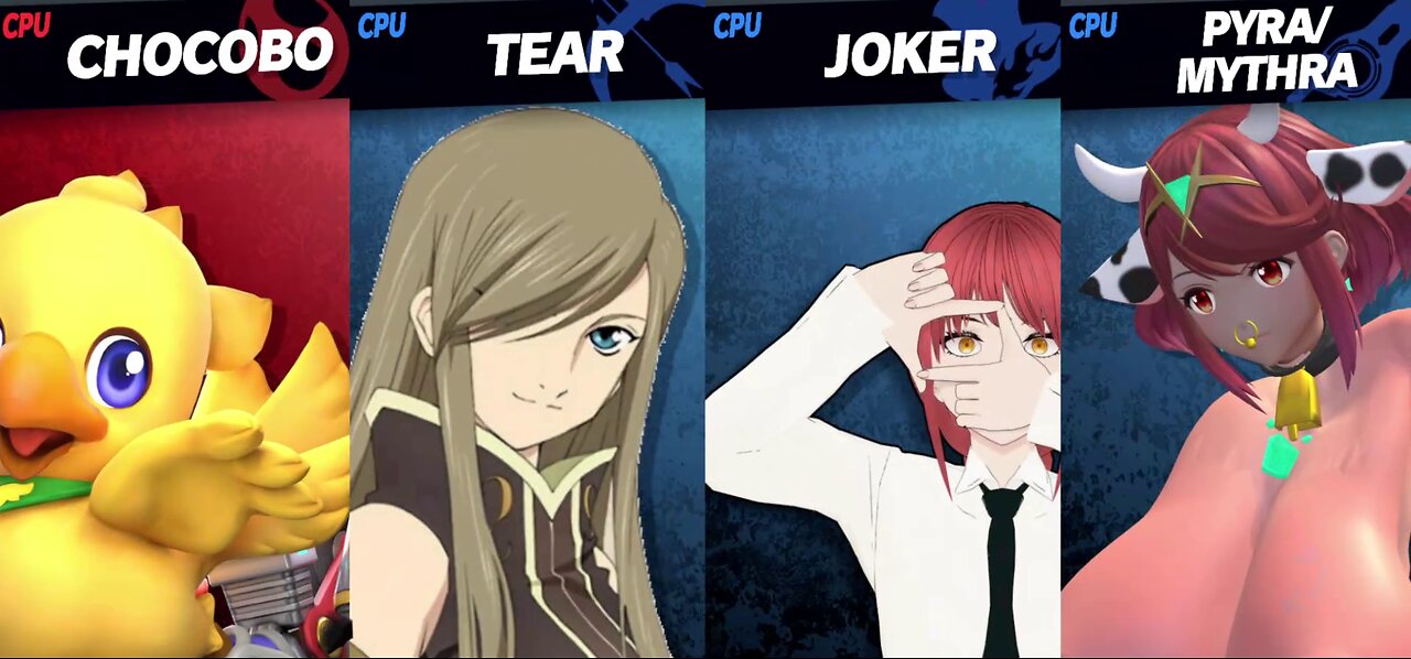 Chocobo vs Tear & Makima & Cow Pyra/Mythra [MAKI Member Request NSFW Rumble Exclusive]