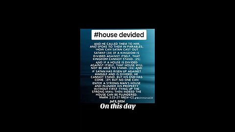 House devided #biblebuild #bibleverse #bibleverseoftheday
