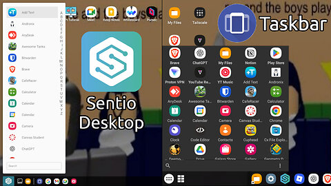 Using my Android Tablet as a computer via Sentio Desktop & Taskbar!