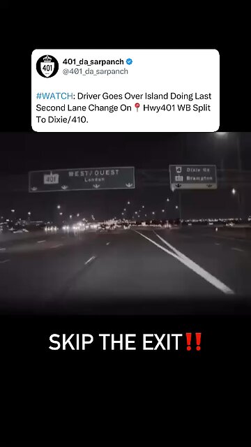 Dangerous Driving on Highway 401 Toronto