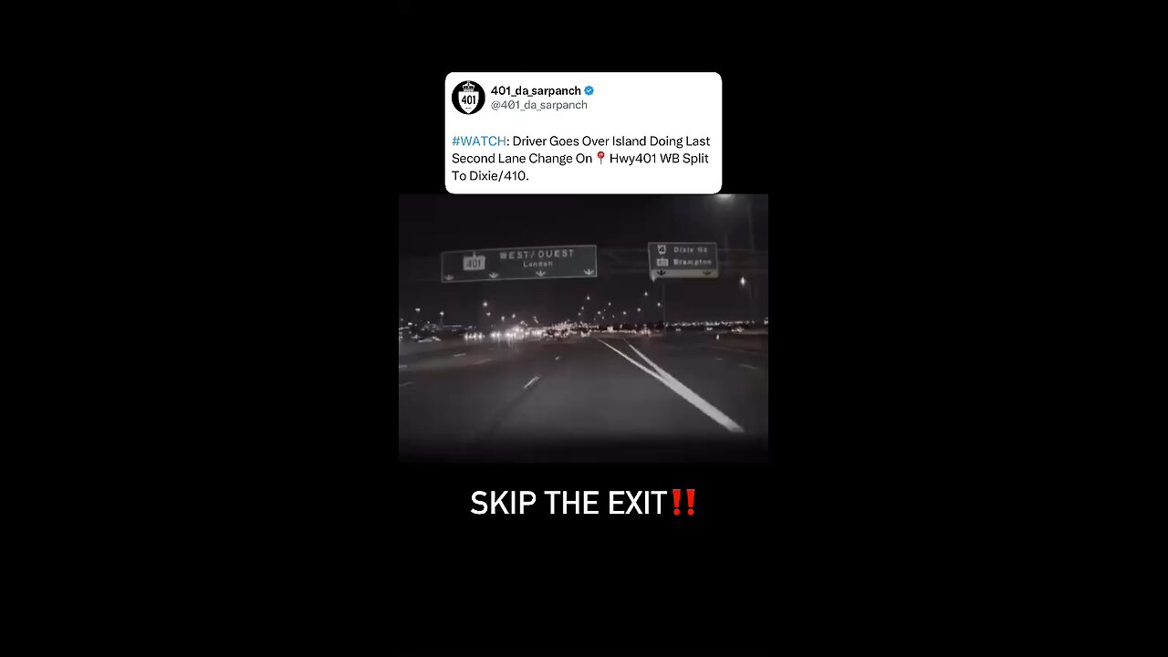 Dangerous Driving on Highway 401 Toronto