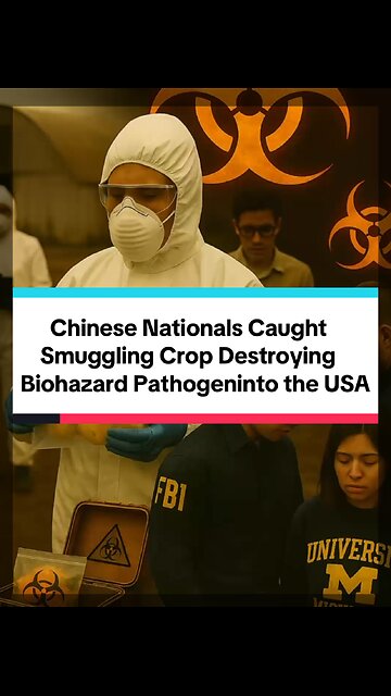 Chinese Nationals bring Biohazard Pathogen to USA